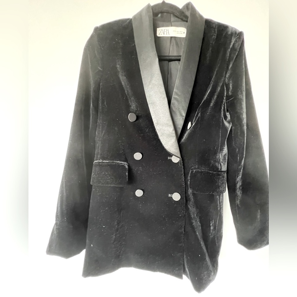 ZARA Velvet blazer (full suit with top and bottoms available) size XS